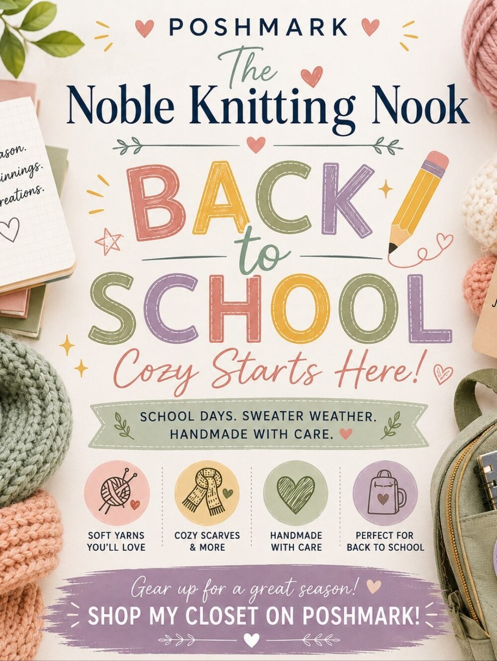 Back to School Cozy Knitting Nook Flyer